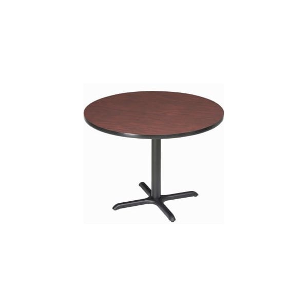 National Public Seating Interion 36" Round Counter Height Restaurant Table, Mahogany 695803MH - main